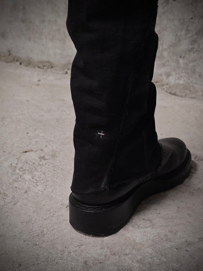 m.a+ by Maurizio Amadei SS13 'P211' Frayed Edge Bootcut Linen Pants