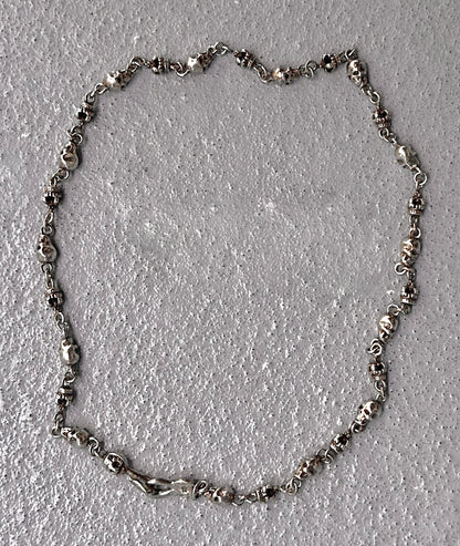 Justin Davis Early 00s .925 Silver Skull Necklace