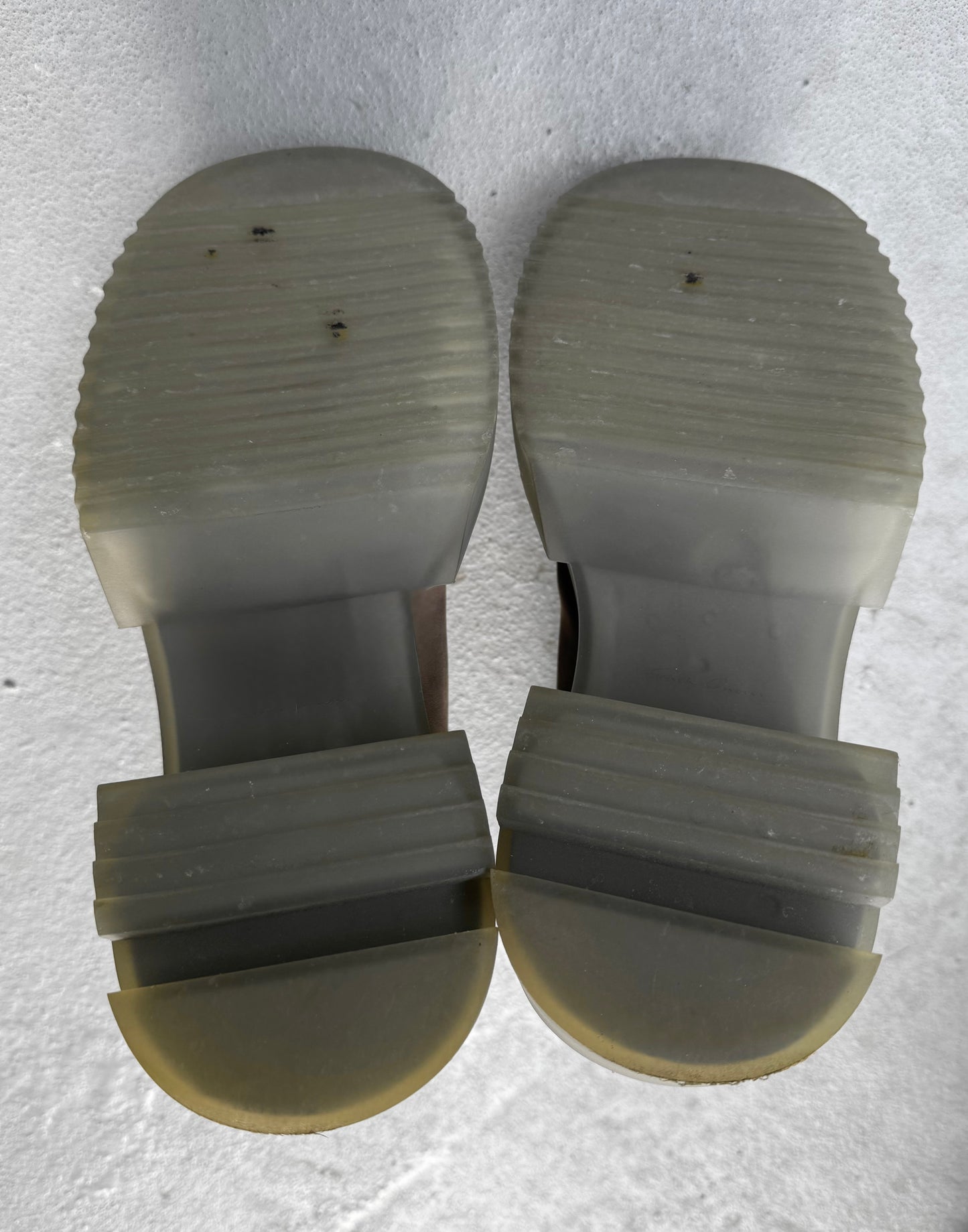 Rick Owens SS23 "EDFU" DUST Calf Suede Beatle Bogun Boots