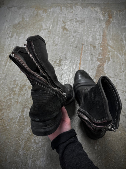 Carol Christian Poell 'AM/2601 CUBS-PTC/10' Object-dyed Horse Culatta Leather Tornado Boots