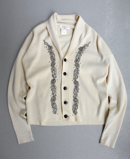 Yohji Yamamoto POUR HOMME Vintage 90s Beads Embroidered Cardigan