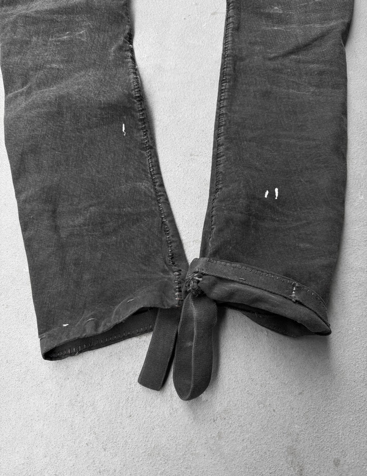 Boris Bidjan Saberi AW21 ‘P13-HS-TF FKU10001’ Dark Grey Stone Dyed Hand Stitch Denim