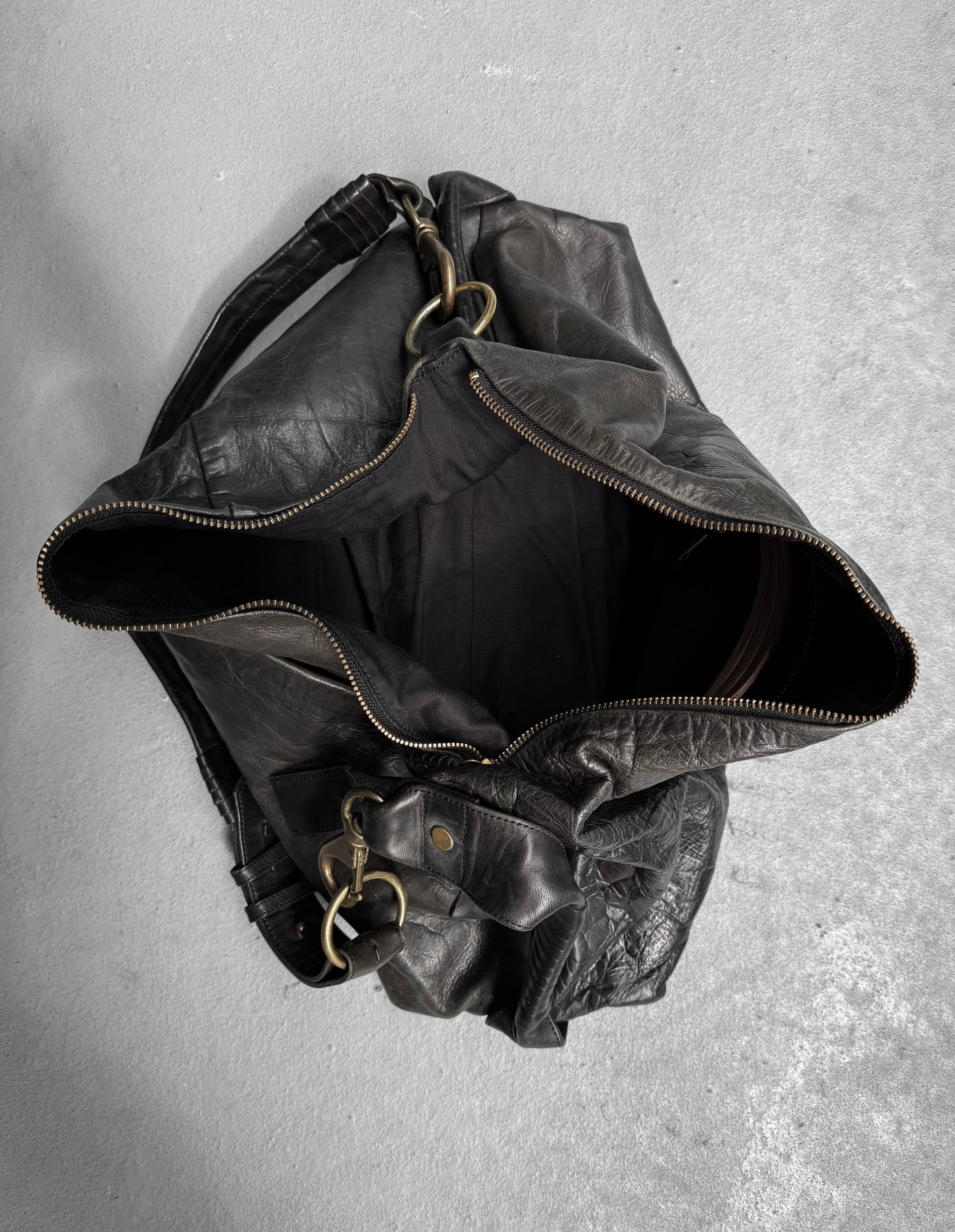 cornelian taurus by daisuke iwanaga ‘Combo Handle’ Horse Leather Boston Bag
