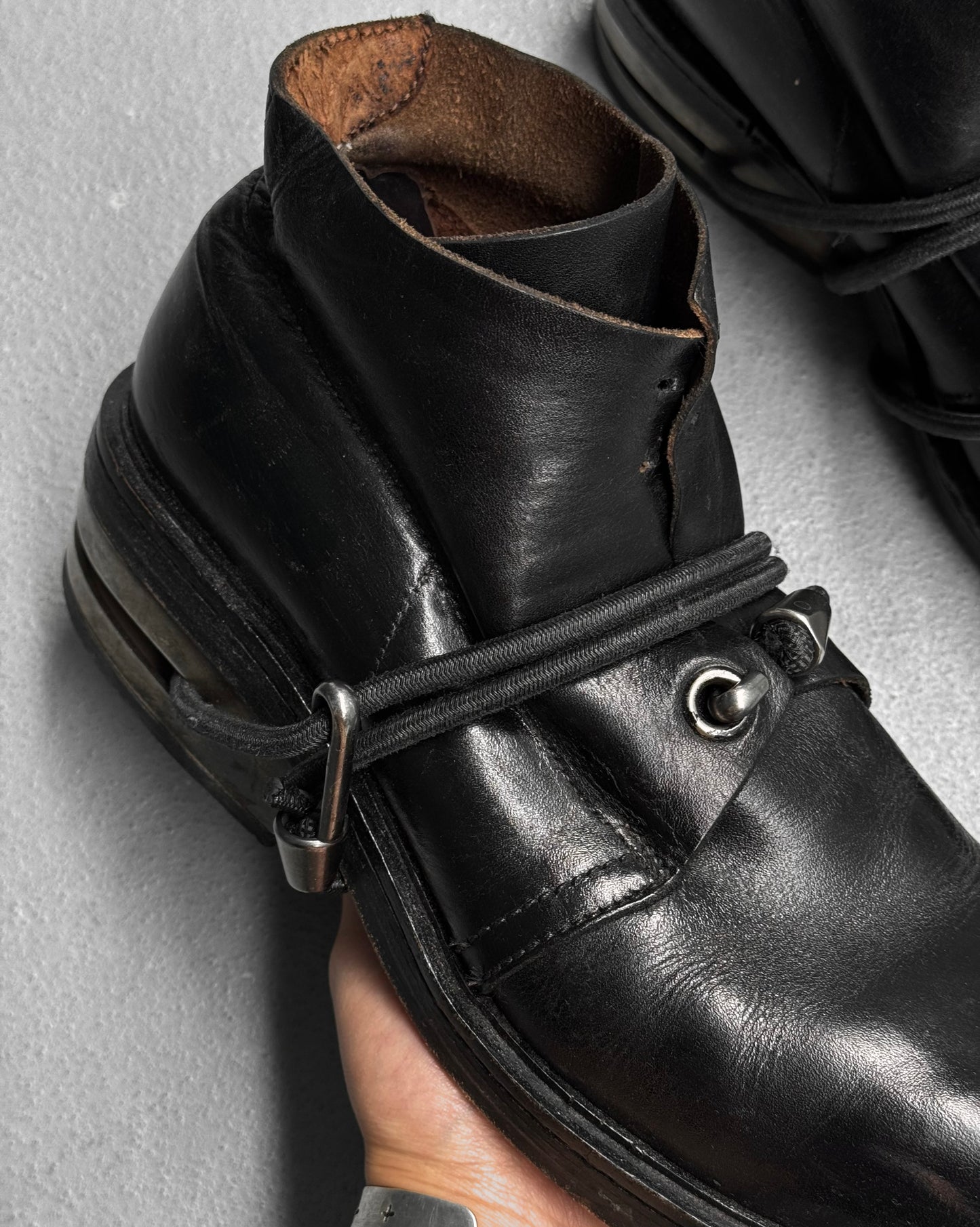 Dirk Bikkembergs AW96 Bungee Metal Heel Leather Derbies