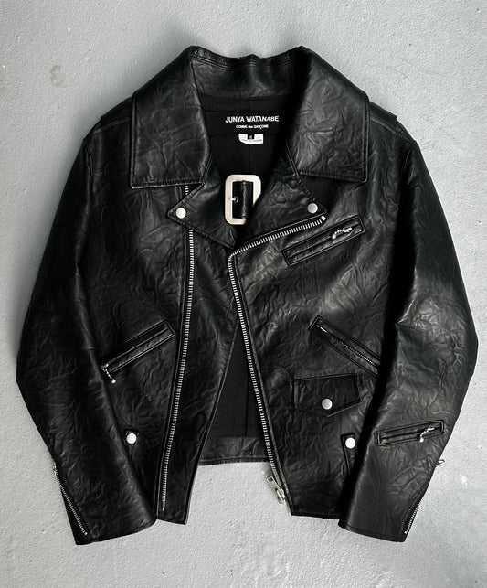 Junya Watanabe AW13 Belt Crushed Leather Jacket