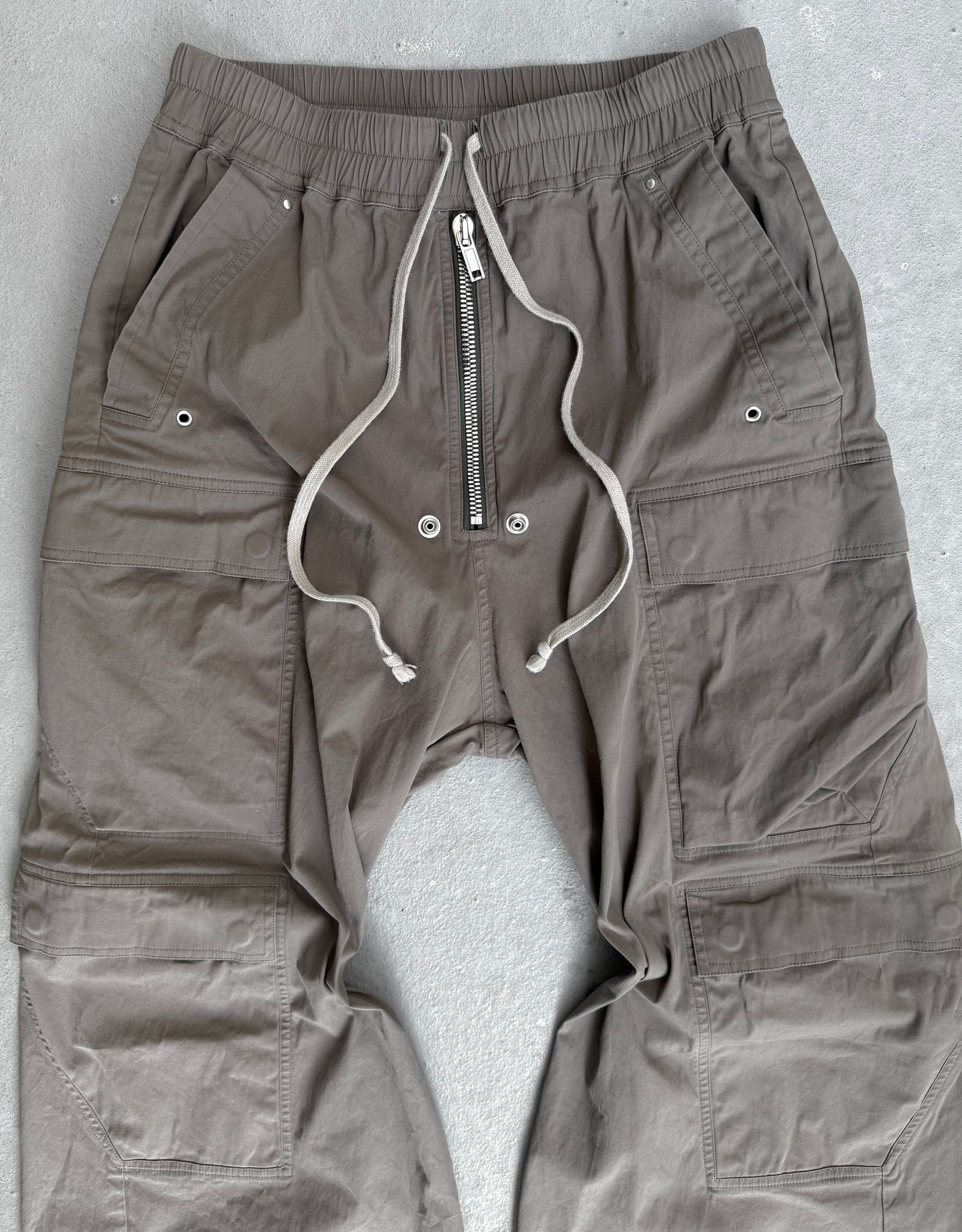 Rick Owens SS25 "HOLLYWOOD" DUST Wide-leg Cargobelas Cargo Pants