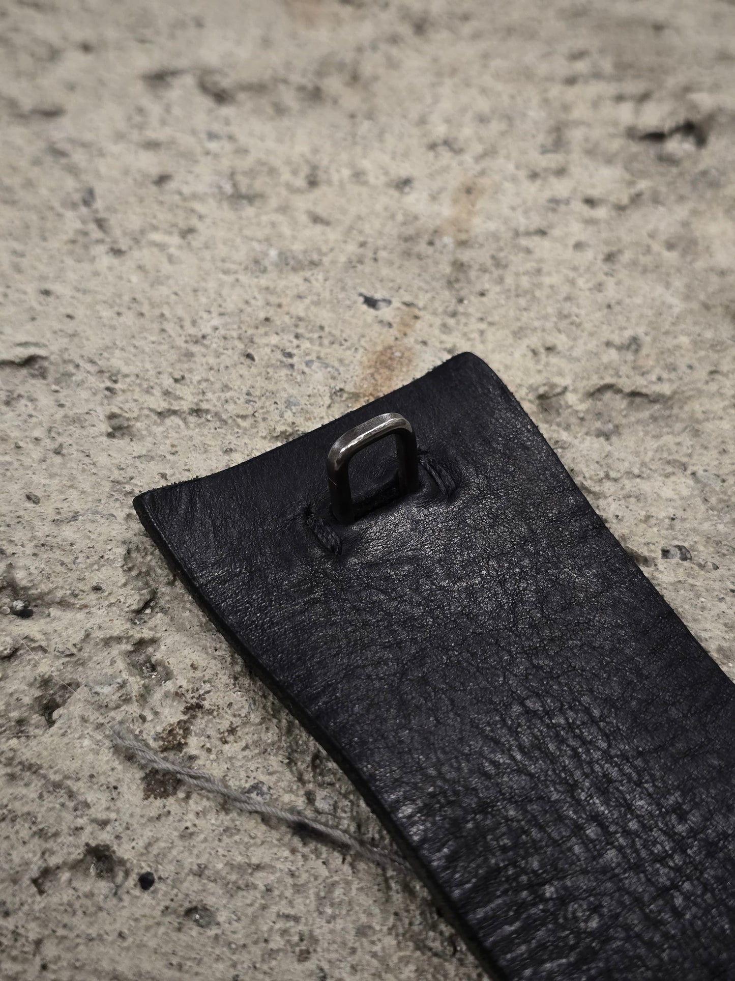 m.a+ 'A-F0K3 GR 3.0' Croissant Cow Leather Wristband