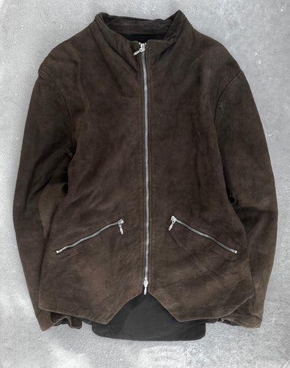 Paul Harnden Shoemakers Brown Chamois Suede Leather Jerkin Jacket