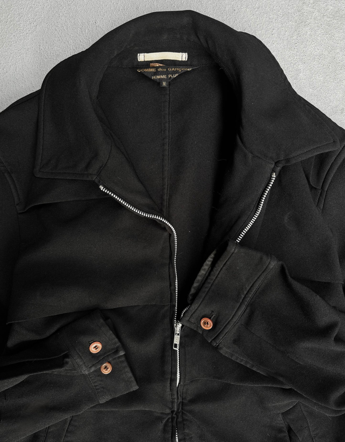 COMME des GARÇONS HOMME PLUS SS19 Garment-dyed Multi Panel Trucker Jacket