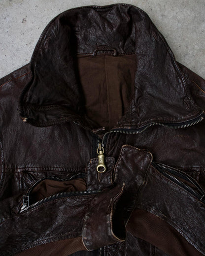 Kyoji Maruyama AW05 Crush Cowhide Leather Jacket