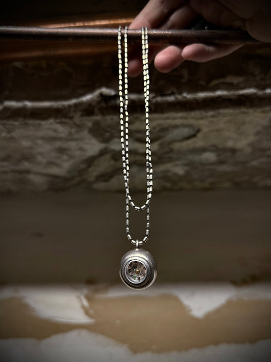 Carol Christian Poell ‘MM/2650’ Silver Compass Ball Pendant Necklace