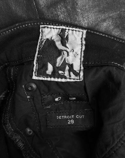 Rick Owens DRKSHDW AW15 “FAUN” SBW Heavy-waxed ‘Detroit Cut’ Skinny Denim