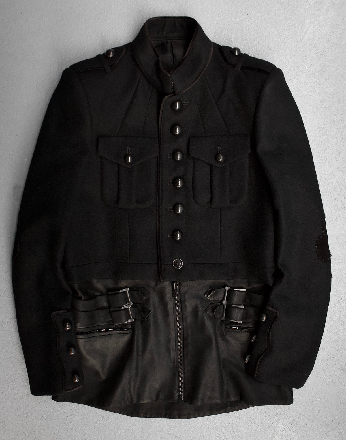 Number (N)ine AW06 NOIR Leather Wool Napoleon Jacket – DRIEW