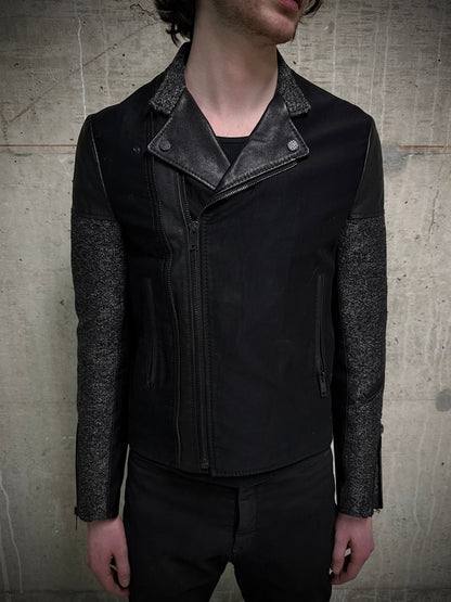 BALENCIAGA by Nicolas Ghesquière AW2012 Buffalo Leather Hybrid Rider Jacket