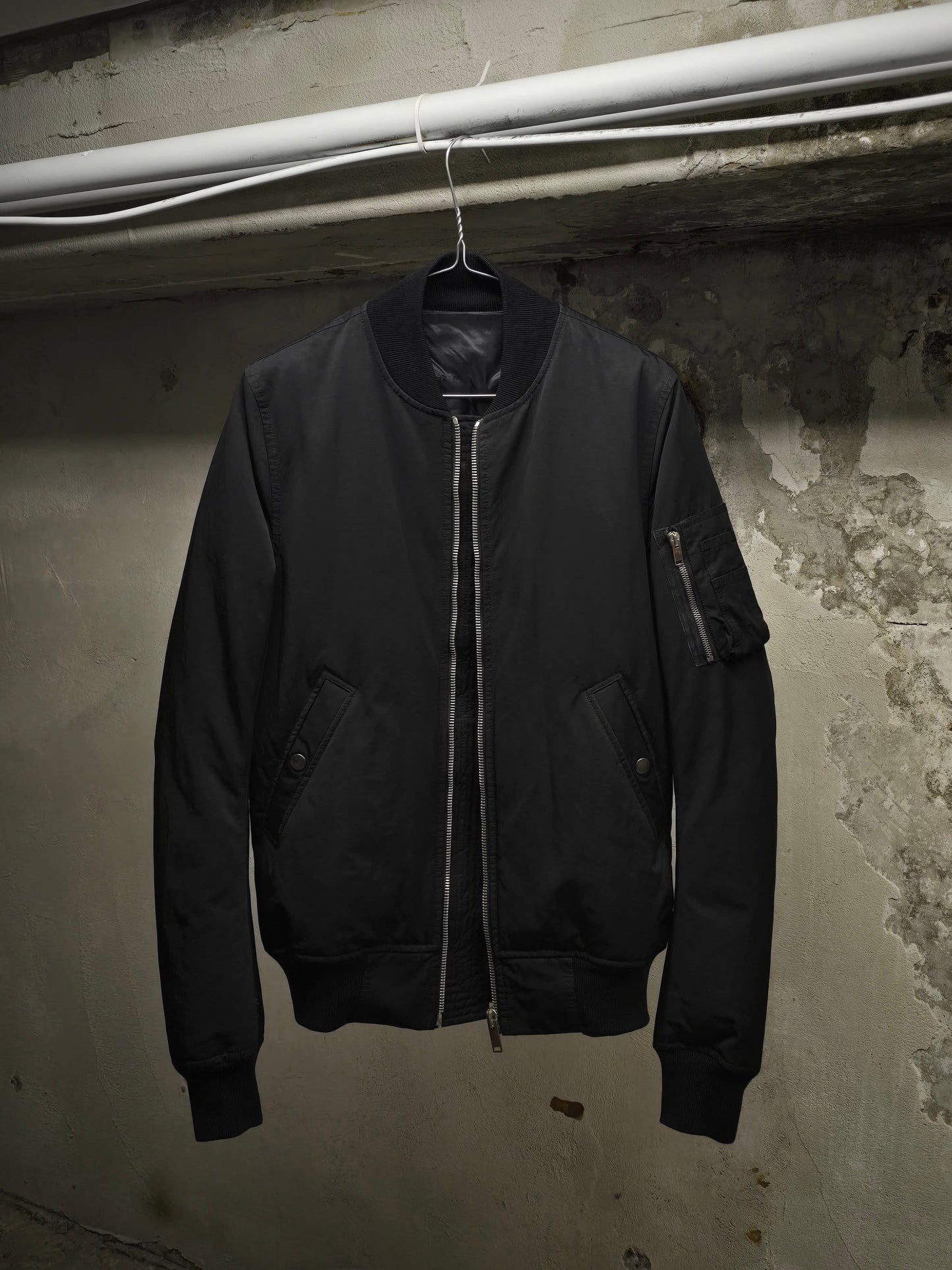 Rick Owens AW13 "PLINTH" Down Filled MA-1 Bomber Jacket detail | DRIEW GARMENTS