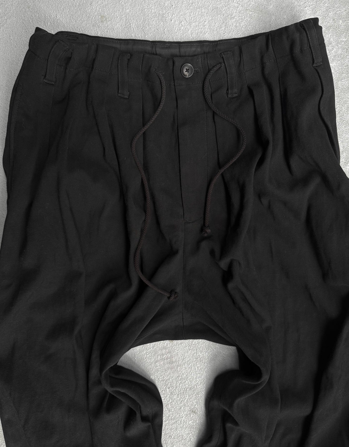 Yohji Yamamoto POUR HOMME AW19 Pleated Drop-crotch Balloon Pants
