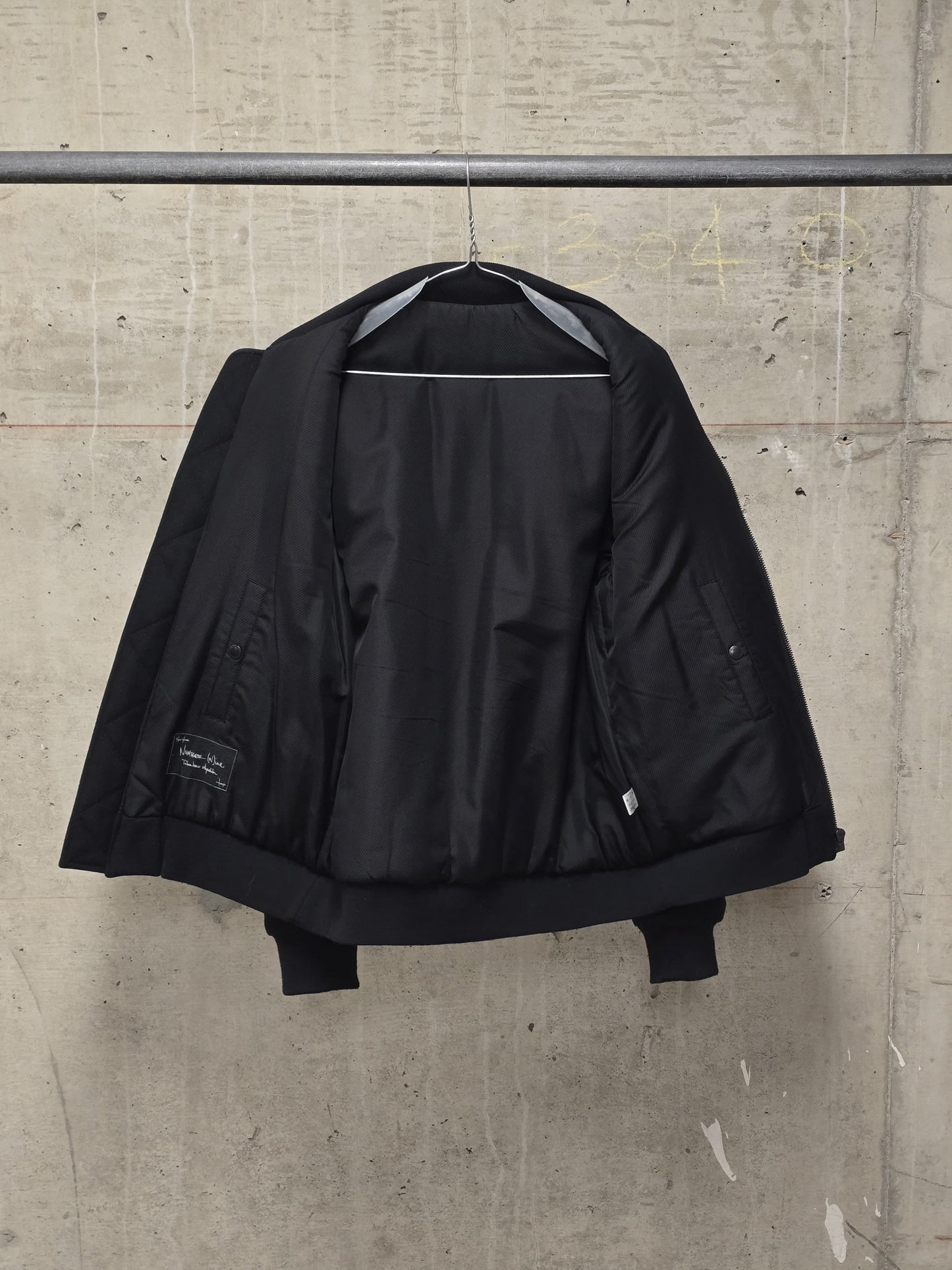 Number (N)ine Wool AW06 "NOIR" Four Leaf Clover Patch Double Layered Bomber Blazer