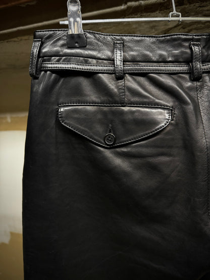 Ann Demeulemeester AW08 Lambskin Leather Bootcut Flare Pants
