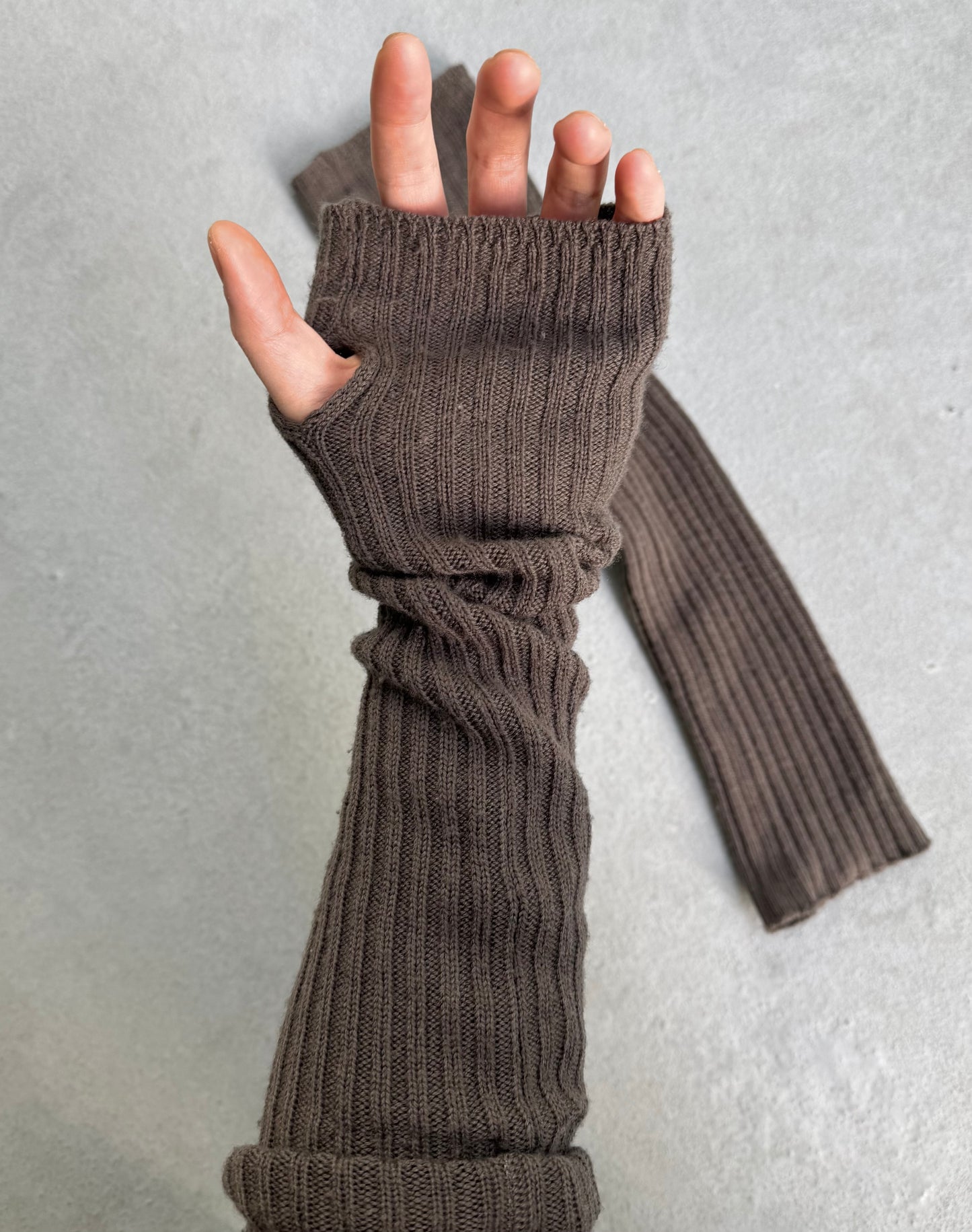 Rick Owens AW22 “STROBE” Cashmere Arm Warmers