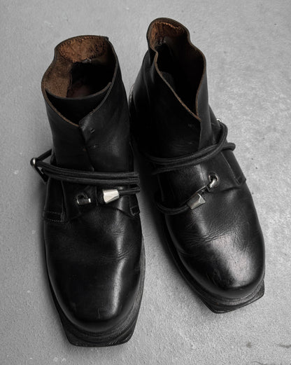 Dirk Bikkembergs AW96 Bungee Metal Heel Leather Derbies