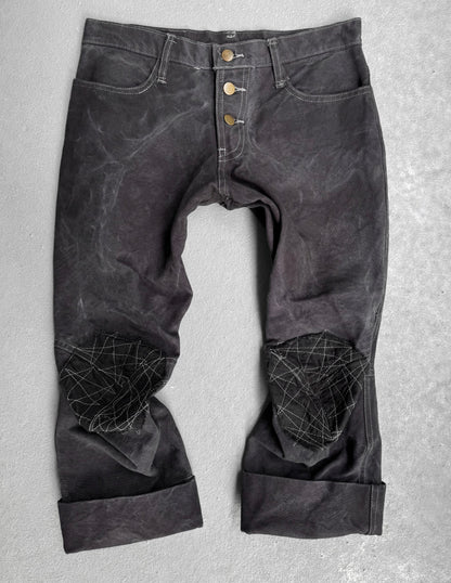 Christopher Nemeth Late 90s Over-dye 3D Reconstructed Denim Capris