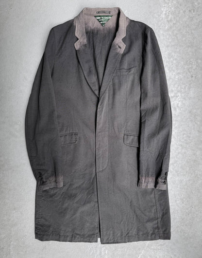 COMME des GARÇONS HOMME PLUS EVERGREEN SS08 Acid Bleached Button-up Coat