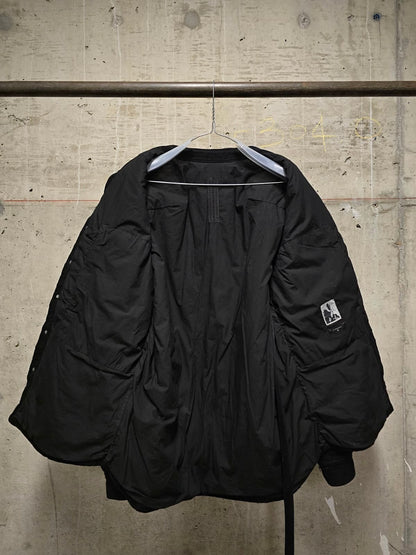 Rick Owens DRKSHDW AW24 "PORTERVILLE" Black Cotton Moleskin 'Outershirt'