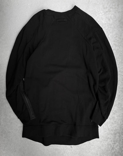 Ann Demeulemeester SS17 Bird Graphic Convertible Zip Crewneck