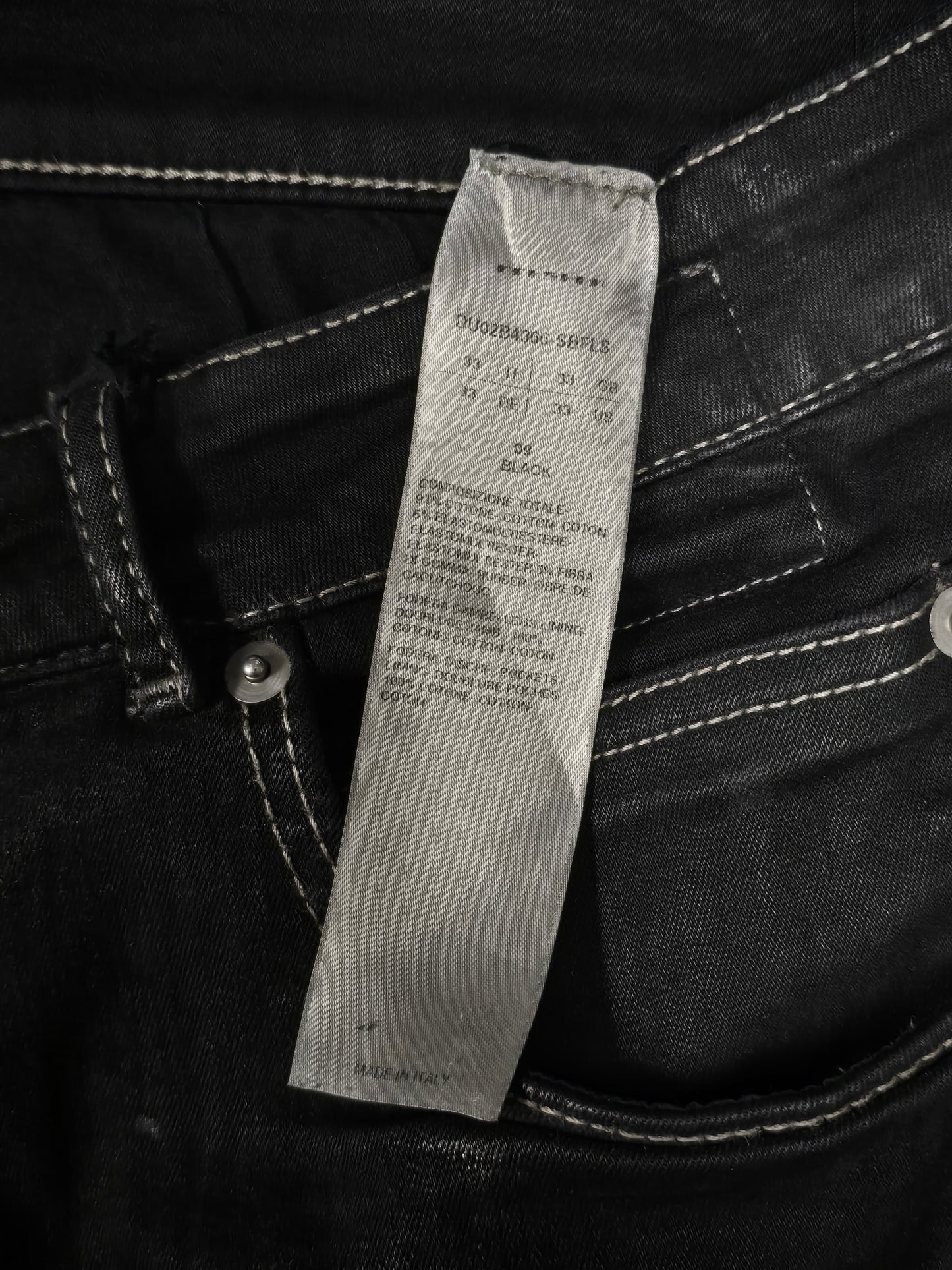 Rick Owens DRKSHDW AW22 "STROBE" Slashed 'Detroit Cut' Waxed Denim