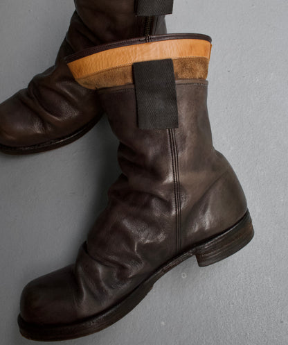 MiharaYasuhiro AW09 Double-Layered Wrinkle Leather Boots