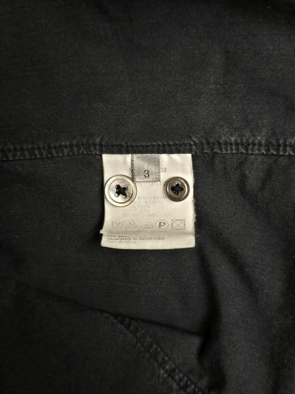The Viridi-Anne Washed Charcoal Grey Pleated Button-Up Shirt detail | DRIEW GARMENTS