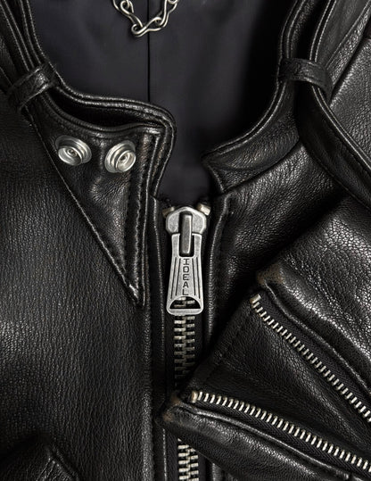 MiharaYasuhiro AW08 Deerskin Leather Studded Single Rider Jacket