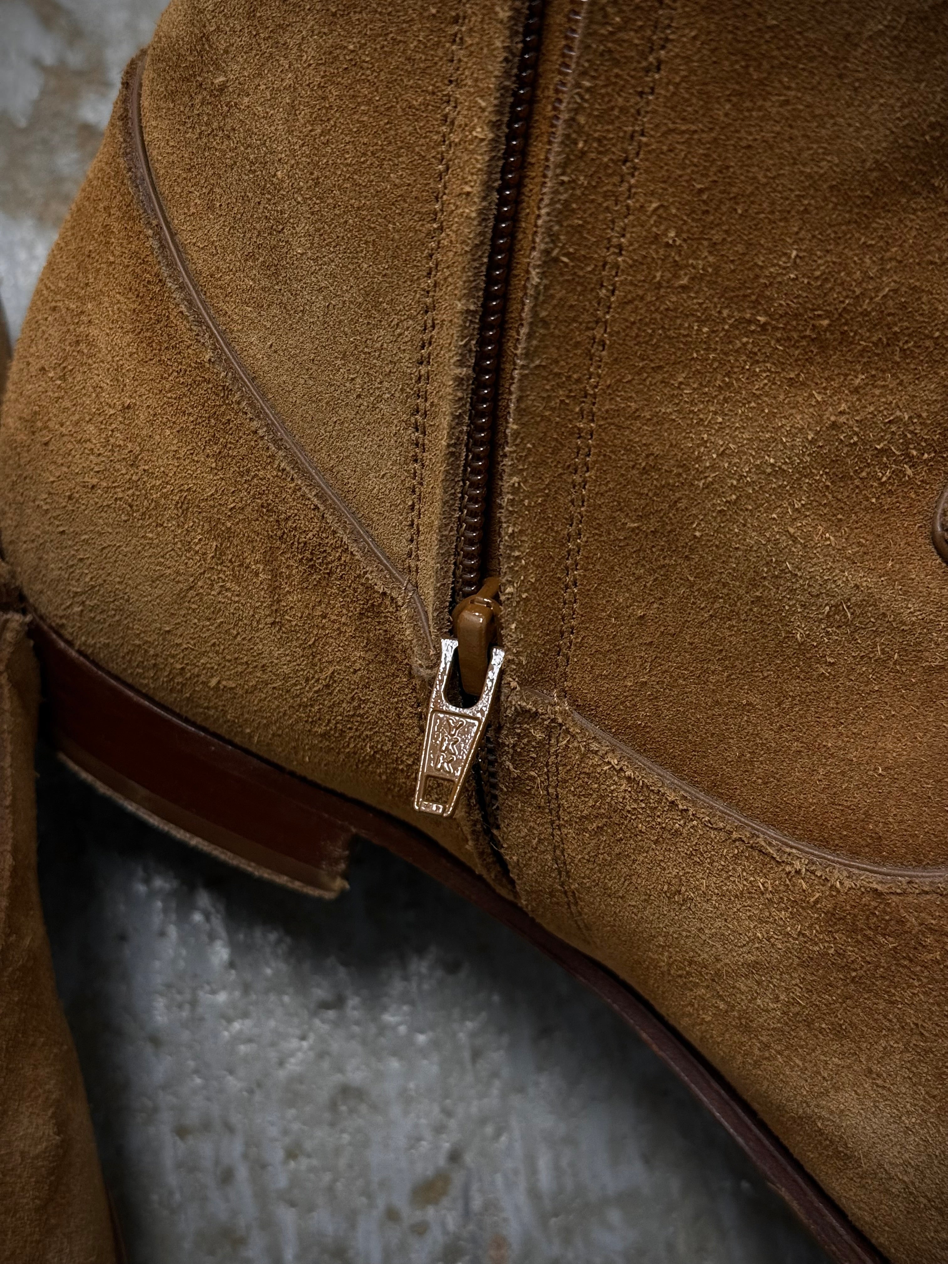 CELINE Hedi Slimane SS19 Jacno Suede Side Zip Boots – DRIEW