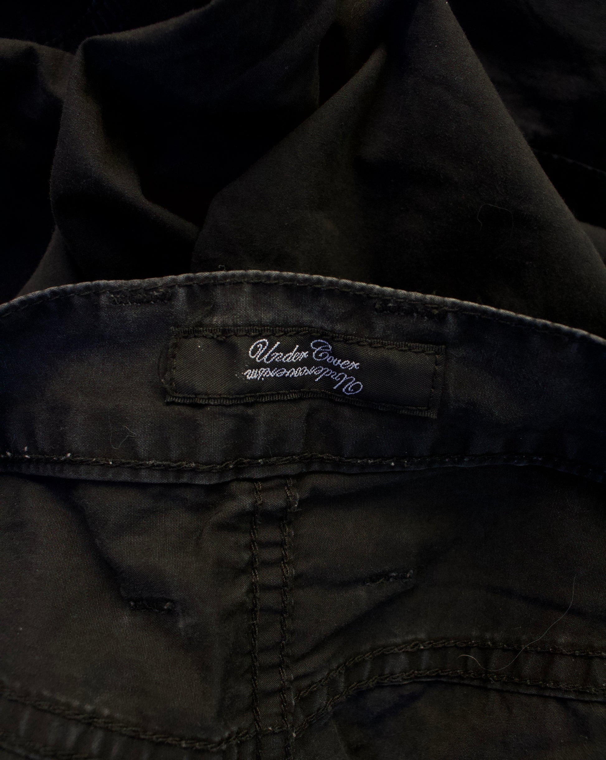 brand tag detail shots Undercover AW15 'Lightning Bolt' Tapered Work Pants