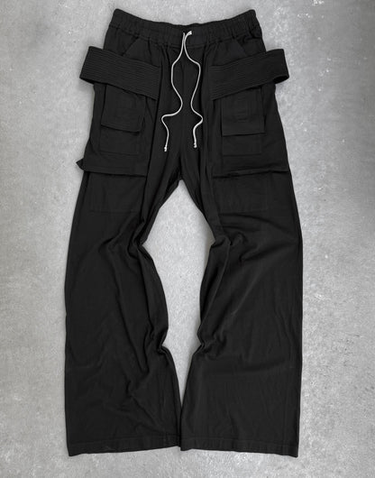 Rick Owens DRKSHDW AW24 "PORTERVILLE" Drop-cotch Wide Leg Creatch Cargo Pants