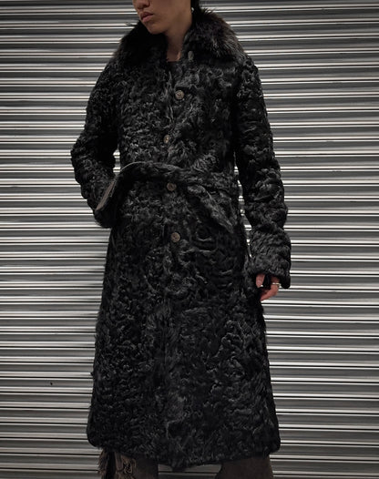 Giorgio Brato Early 00s Sheep Fur Long Coat