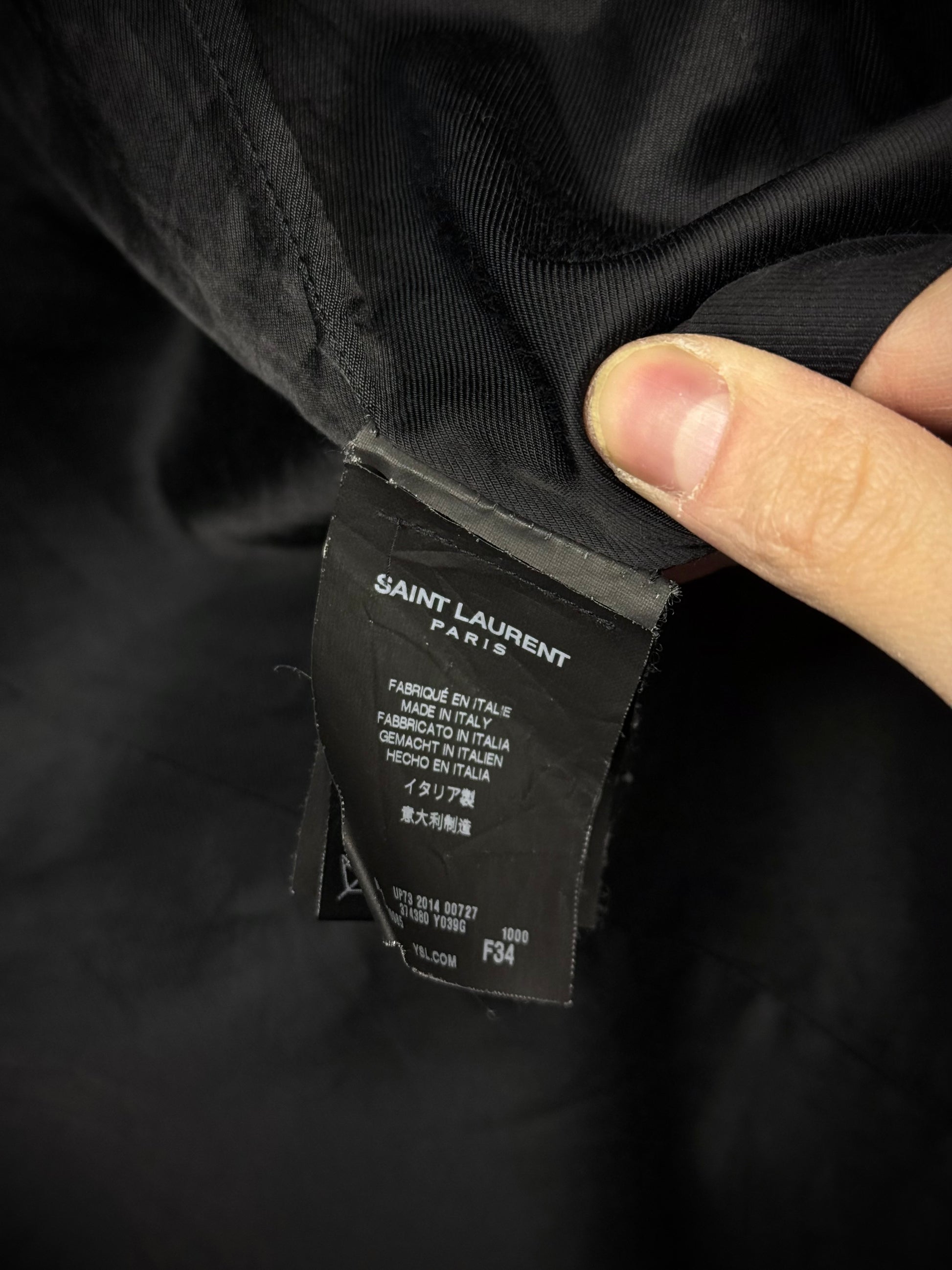Saint Laurent Paris by Hedi Slimane SS14 Black Classic Trench Coat detail | DRIEW GARMENTS