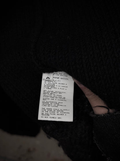 Yohji Yamamoto POUR HOMME AW15 Asymmetric Oversized Chunky Wool Cable Knit Cardigan
