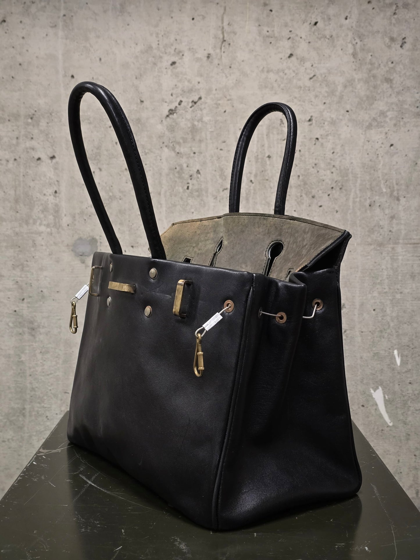ierib SS22 Exclusive Smooth Horse + Marble Cordovan Leather 'Bark Bag #35'