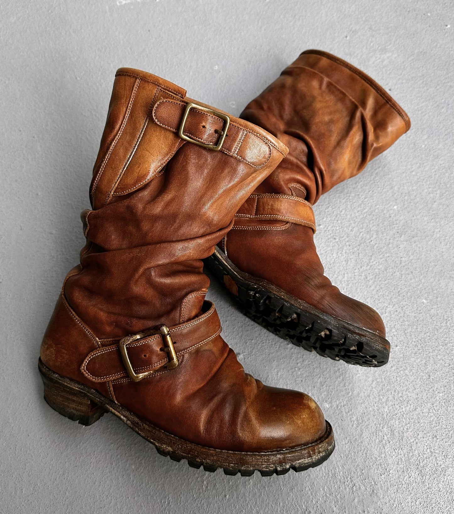 MiharaYasuhiro Early 00s Twisted Leather Engineer Boots