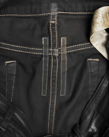 Rick Owens AW19 "LARRY" Waxed Nagakin Skinny Denim