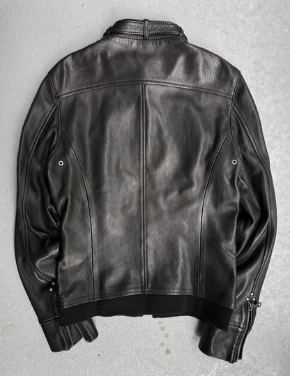 MiharaYasuhiro AW08 Deerskin Leather Studded Single Rider Jacket