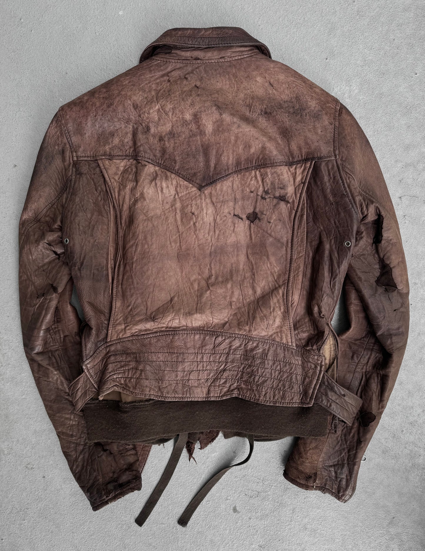 MiharaYasuhiro AW03 Distressed Sheepskin Leather Jacket