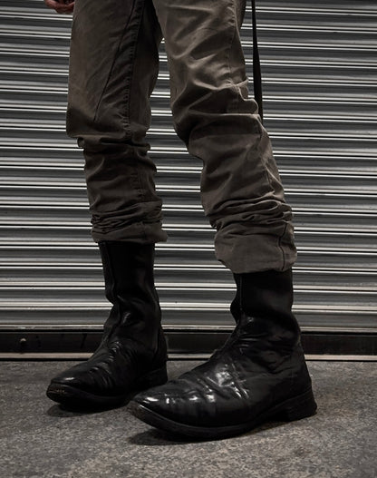 Carol Christian Poell ‘AM/2601 CUL-PTC’ Black Object-dyed Culatta Horse Leather Tornado Boots
