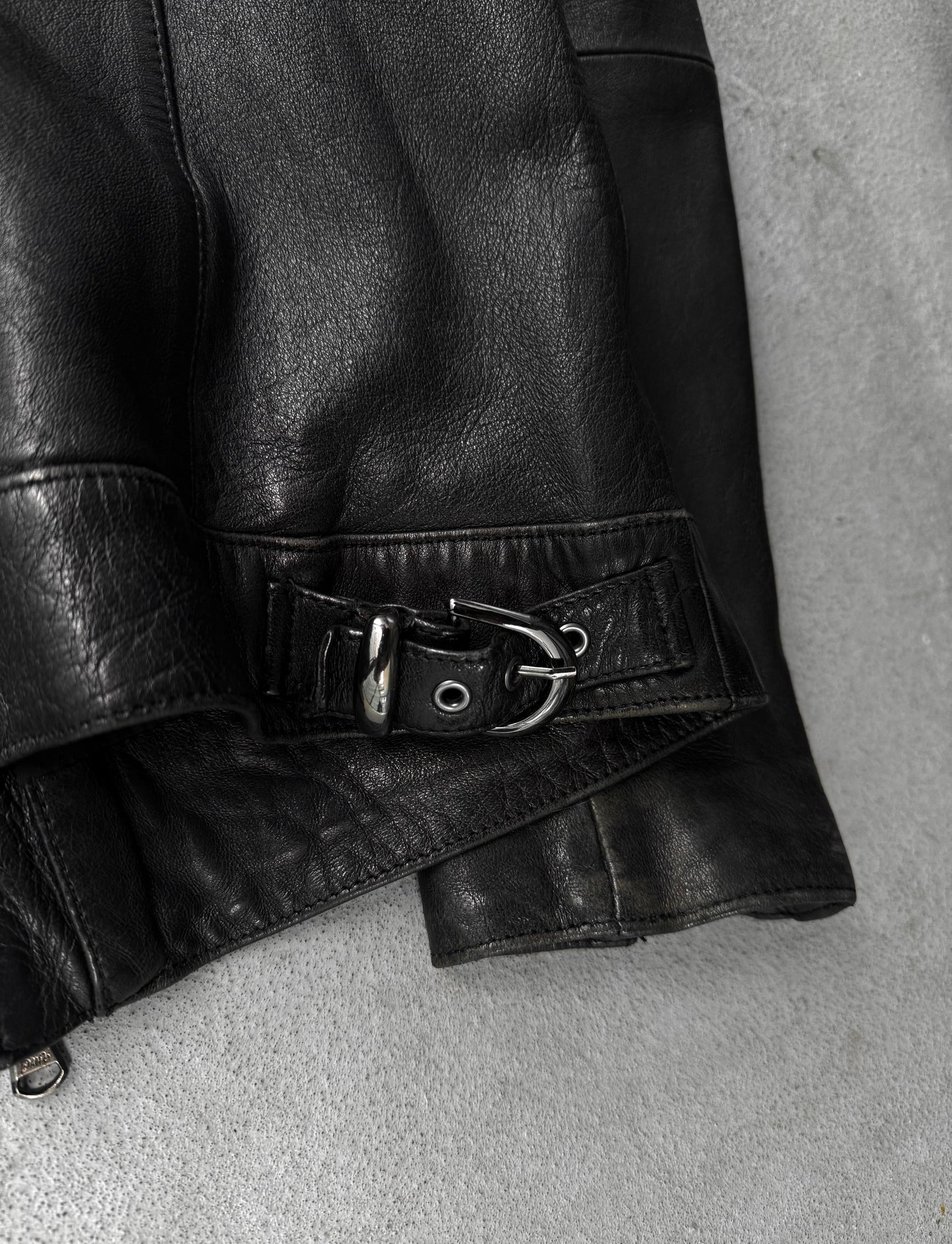 5351 Pour Les Hommes Early 00s Sheepskin Biker Jacket