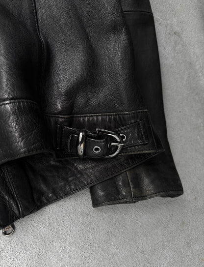 5351 Pour Les Hommes Early 00s Sheepskin Biker Jacket