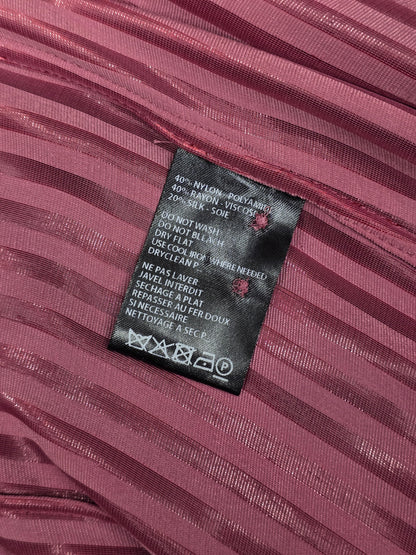 Ann Demeulemeester AW19 Metallic Pink “Harlot” Striped Velvet Shirt