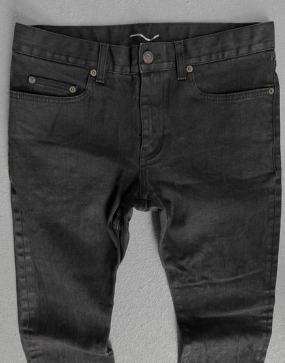 Saint Laurent Washed Black ‘D02’ Skinny Denim