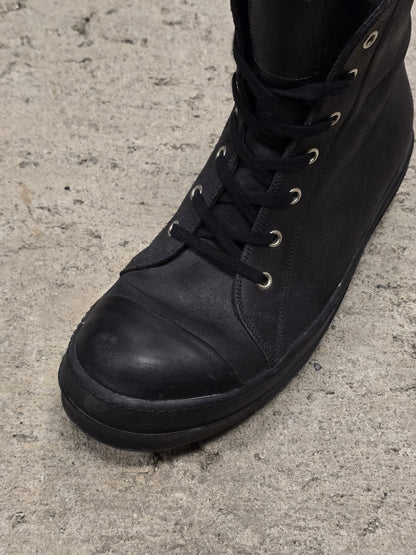 Rick Owens AW12 “MOUNTAIN” Reverse Cow Leather High Top Ramones Sneakers
