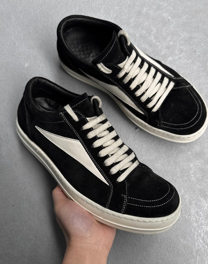 Rick Owens AW22 “STROBE” Calfskin Suede Leather Vintage Sneakers